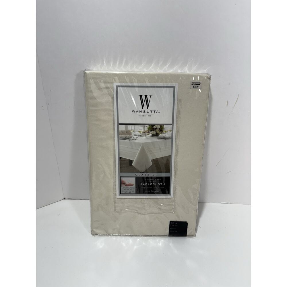Wamsutta Ashley Restaurant Quality Stain Resistant‎ Tablecloth 70" Round New